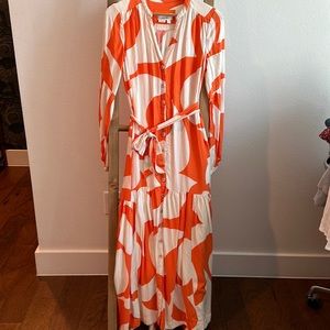 Anthropologie Orange Dress